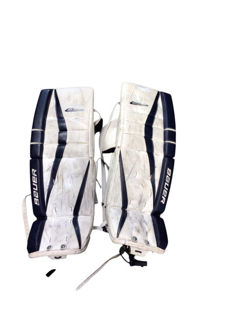 Vist Large View of Product Image Which is Used Bauer REACTOR Goalie Leg Pads Senior White 30" 11768-S000225698