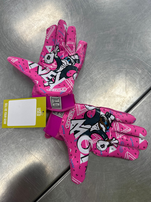 Vist Large View of Product Image Which is Used Battle Sports MONEY FB Gloves Neon Pink SM 10558-S000239436