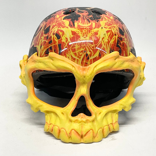 Vist Large View of Product Image Which is Used KRASH INFERNO SKULL Skateboard Helmet Black MD 11805-S000064886