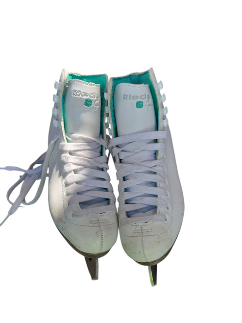 Vist Large View of Product Image Which is Used Riedell OPAL Girls Figure Skate White Junior 04 11708-S000181483
