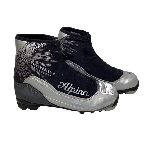 Vist Large View of Product Image Which is Used Alpina Womens NNN XC Ski Boots Black W 05-05.5 / JR 03.5-04