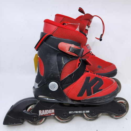 Vist Large View of Product Image Which is Used K2 RAIDER Junior Rec Fitness Skates Red Adjustable