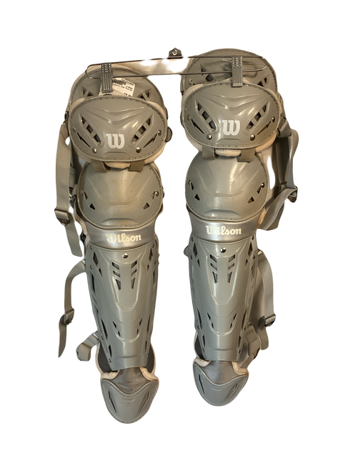 Vist Large View of Product Image Which is Used Wilson Catchers Leg Guards Grey Adult 11642-S000131496