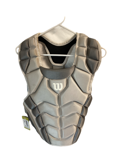 Vist Large View of Product Image Which is Used Wilson Catchers Chest Protector Grey Adult 11642-S000131493
