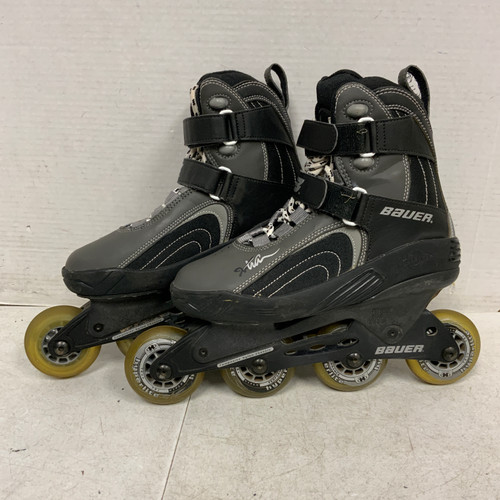 Vist Large View of Product Image Which is Used Bauer XTRA Senior Rec Fitness Skates Black Senior 7.5
