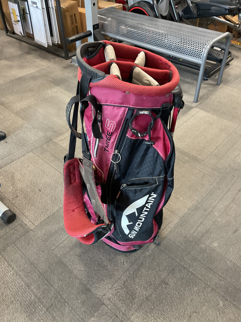 Vist Large View of Product Image Which is Used Sun Mtn THREE 5 Mens Stand Bag Maroon 11614-S000218094