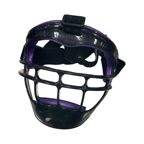 Vist Large View of Product Image Which is Demarini SPORTS SHIELD BB/SB Fielders Mask Purple MD