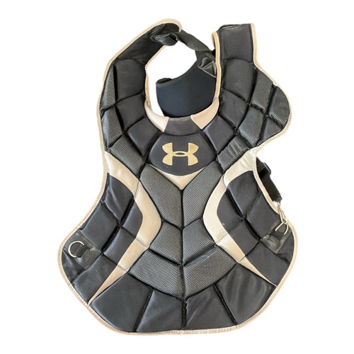 Vist Large View of Product Image Which is Used Under Armour BLACK CHEST Catchers Chest Protector Black Intermed