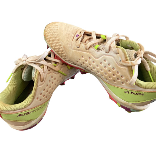 Vist Large View of Product Image Which is Used Adidas SOFTBALL CLEATS BB/SB Cleats White Junior 04