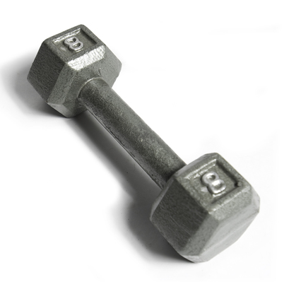 Vist Large View of Product Image Which is CAP 8LB CAST IRON HEX DUMBBELL - GRAY - SDG008