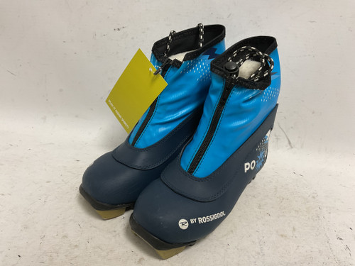 Vist Large View of Product Image Which is Used Rossignol POWAH Boys NNN XC Ski Boots Navy Blue JR-02 11855-S000188603