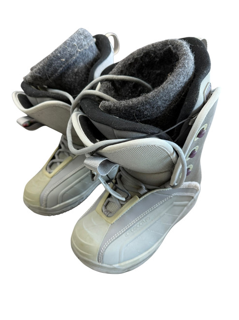 Vist Large View of Product Image Which is Used Ride RIDEBOOTMFG Womens Snowboard Boots Grey Senior 8