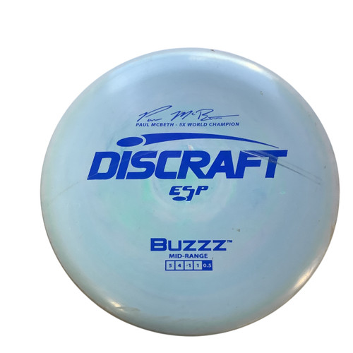 Vist Large View of Product Image Which is Used Discraft ESP BUZZZ Disc Golf Mid Range Carolina Blue 11479-S000399867