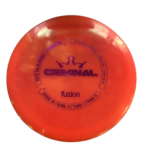 Vist Large View of Product Image Which is Used Dynamic Discs BIO FUZION CRIMINAL Disc Golf Driver Red 11479-S000399874