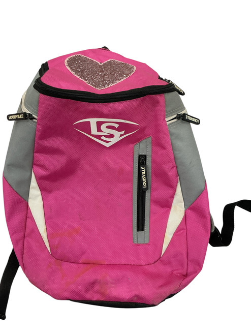 Vist Large View of Product Image Which is Used Louisville Slugger BB/SB Player Backpack Pink