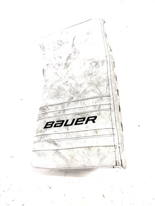 Vist Large View of Product Image Which is Used Bauer GSX BLKR Junior Goalie Blocker White 11860-S000295024
