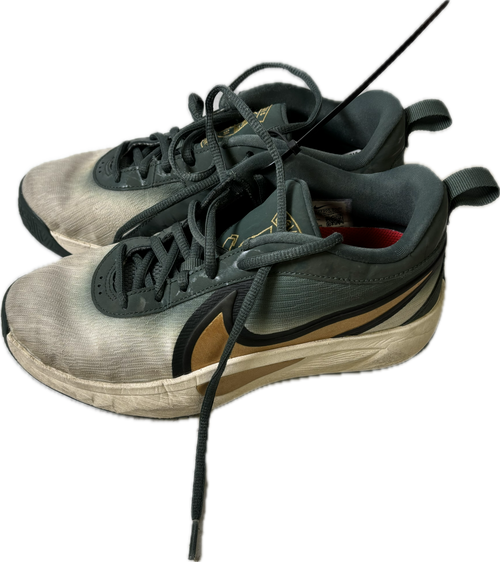 Vist Large View of Product Image Which is Used Nike Basketball Shoes Y Green And White Junior 04.5