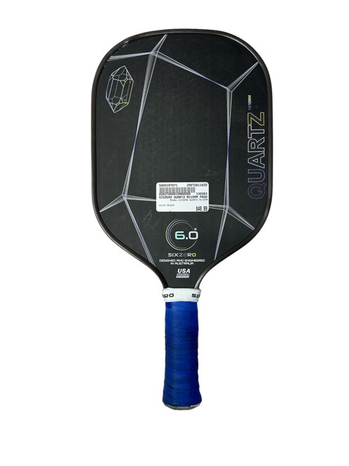 Vist Large View of Product Image Which is Used SIXZERO QUARTZ RC15MM Pickleball Racquet Black 11835-S000197071