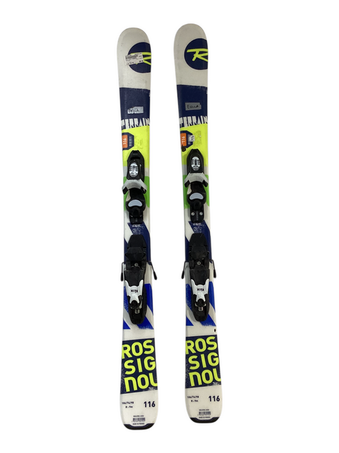 Vist Large View of Product Image Which is Used Rossignol TERRAIN Boys DH Ski/Binding White 116 cm