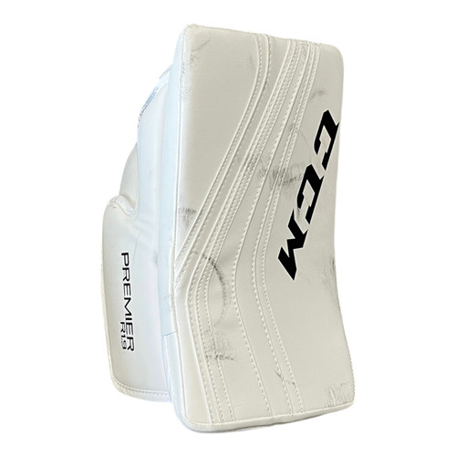 Vist Large View of Product Image Which is Used CCM PREMEIR Senior Goalie Blocker White 11820-S000044135