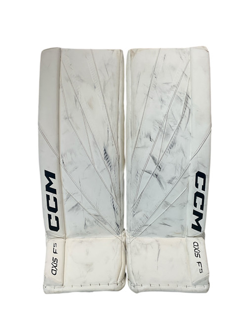 Vist Large View of Product Image Which is Used CCM AXIS F5 Goalie Leg Pads Junior None 28" 11512-S000225166