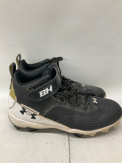 Vist Large View of Product Image Which is Used Under Armour BRYCE HARPER 7 BB BB/SB Cleats Black And White Junior 06 11836-S000028998