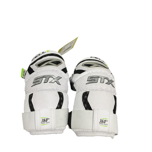 Used STX CELL 5 Lacrosse Arm Pads/Guards White MD 11834-S000038270 Vist Large View of Product Image Which is Used STX CELL 5 Lacrosse Arm Pads/Guards White MD