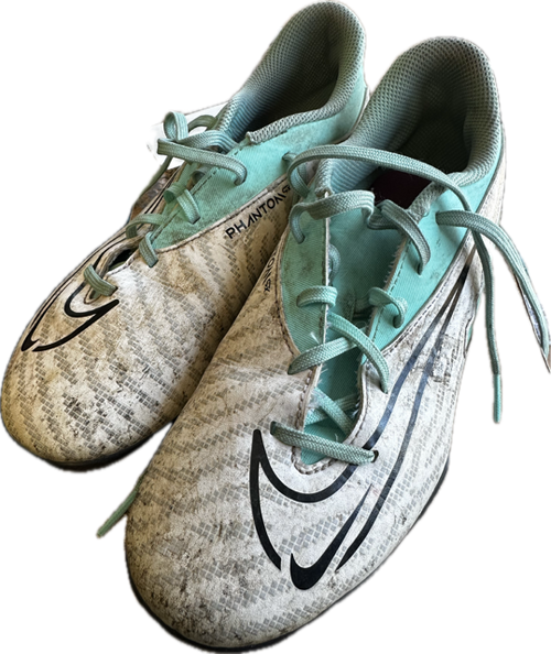 Vist Large View of Product Image Which is Used Nike Soccer Cleats White Junior 05