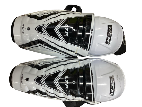 Vist Large View of Product Image Which is Used CCM LTP Youth Shin Guards White 10" 11613-S000164713