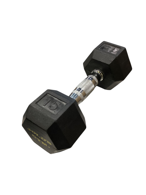 Vist Large View of Product Image Which is Used Golds Gym Hex Dumbbell (Each) 15 lb 11884-S000049554