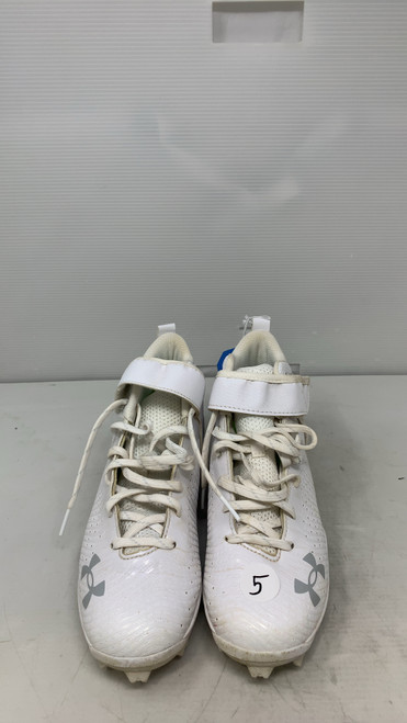 Vist Large View of Product Image Which is Used Under Armour BH BB/SB Cleats White Junior 05 11795-S000026250