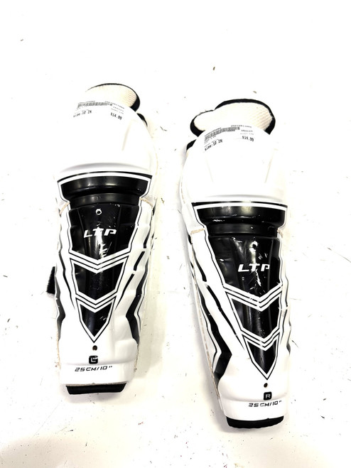 Vist Large View of Product Image Which is Used CCM LTP Junior Shin Guards White 10" 11860-S000295066