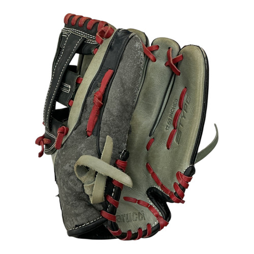 Vist Large View of Product Image Which is Used Marucci CD1200Y BB/SB Glove RH Throw Black And Grey 12" 11890-S000133109