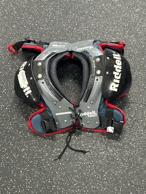 Vist Large View of Product Image Which is Used Riddell PURSUIT YTH FB Shoulder Pads Grey XS 11726-S000284419