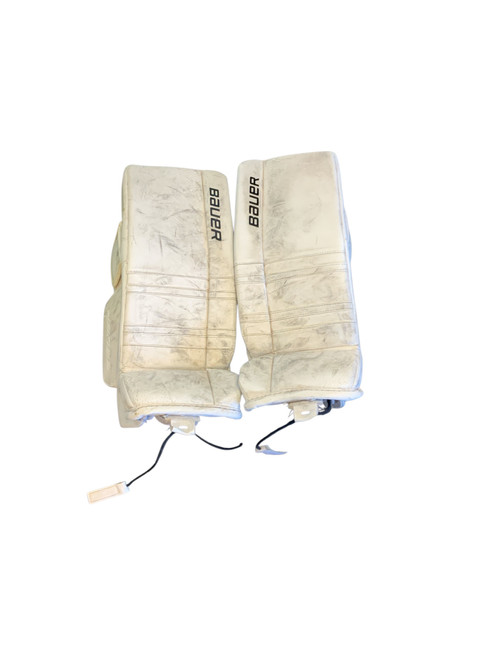 Vist Large View of Product Image Which is Used Bauer GSX 26+1 JR SM Goalie Leg Pads Junior White 26" 11823-S000033098