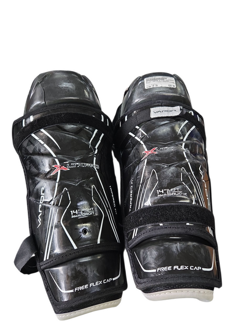 Vist Large View of Product Image Which is Used Bauer VAPOR X LTX PRO Senior Shin Guards Black 14" 11617-S000329101