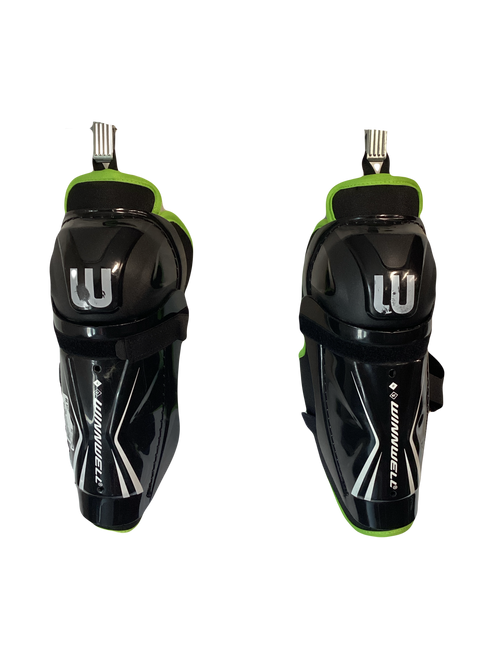 Vist Large View of Product Image Which is Used WinnWell Youth Shin Guards Black 10" 11642-S000131551