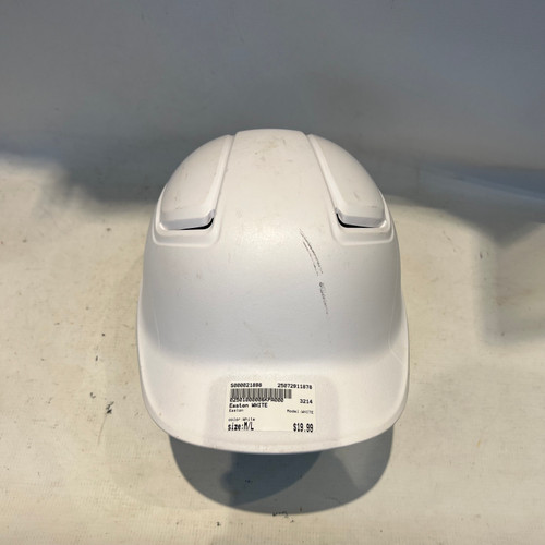 Vist Large View of Product Image Which is Used Easton WHITE Batting Helmet No Mask White M/L 11878-S000021898