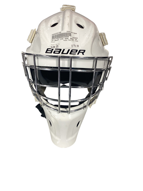 Vist Large View of Product Image Which is Used Bauer 930 GOAL MASK Junior Goalie Helmet/Mask White SM 11804-S000255180
