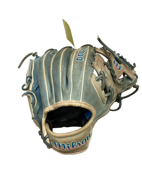 Vist Large View of Product Image Which is Used Wilson A2000 BB/SB Glove RH Throw Carolina Blue 11 1/2" 11613-S000164734