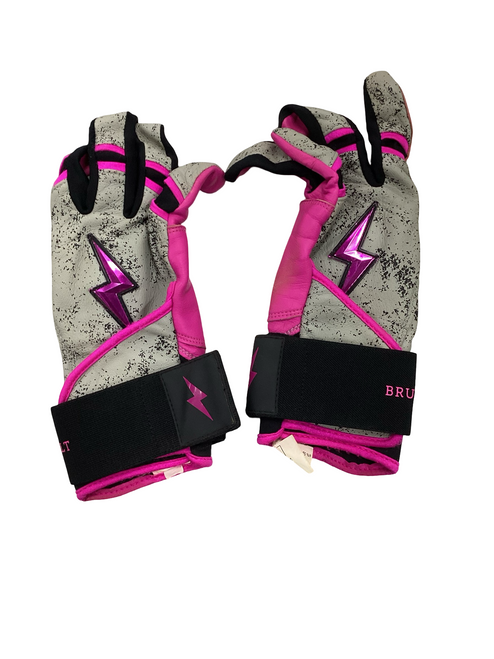 Vist Large View of Product Image Which is Used BB/SB Batting Gloves Grey And Pink LG 11613-S000164735