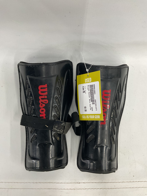Vist Large View of Product Image Which is Used Wilson Soccer Shin Guards Adult Black MD 11871-S000019903
