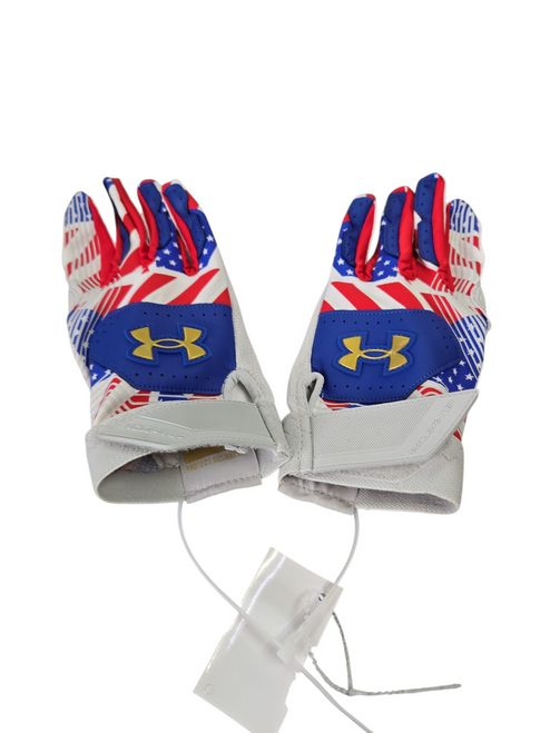 Vist Large View of Product Image Which is Used Under Armour BB/SB Batting Gloves Royal Blue MD