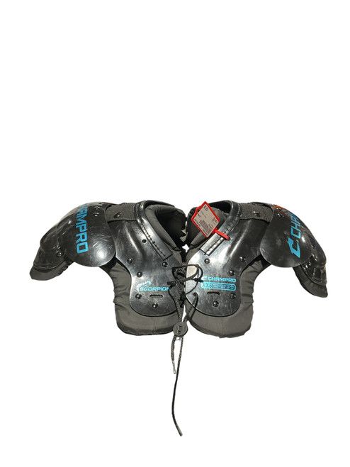 Vist Large View of Product Image Which is Used Champro SCORPION FB Shoulder Pads Black XXS 11834-S000038309