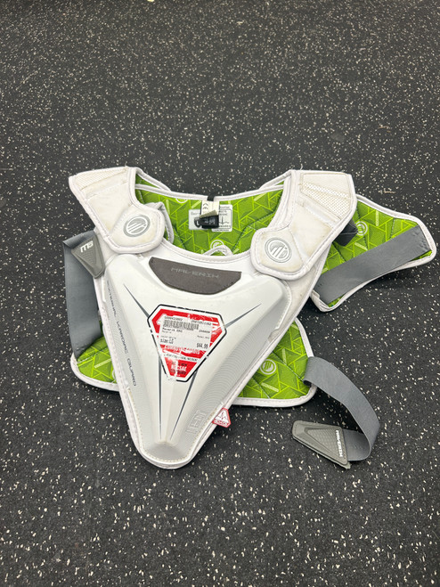 Vist Large View of Product Image Which is Used Maverik EKG Lacrosse Shoulder Pads White LG 11162-S000433002