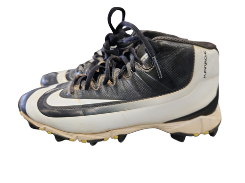Vist Large View of Product Image Which is Black and white football cleats 