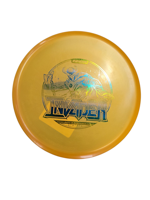 Vist Large View of Product Image Which is Used Innova INVADER LUSTER Disc Golf Putter Orange 11617-S000329151