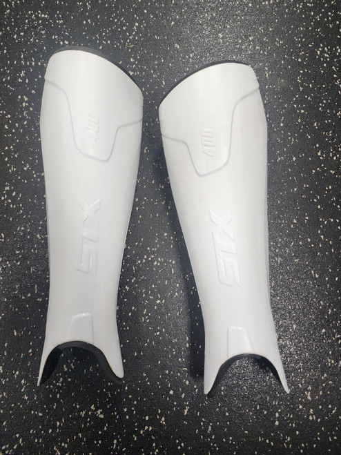 Vist Large View of Product Image Which is Used STX 400 FH Shin Guards White 10 1/2" 11849-S000030110
