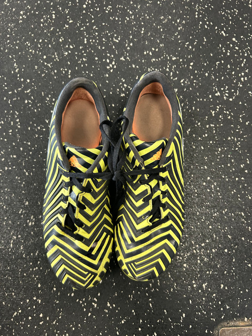 Vist Large View of Product Image Which is Used Adidas Soccer Cleats Black And Optic Yellow Junior 04.5 11849-S000030124