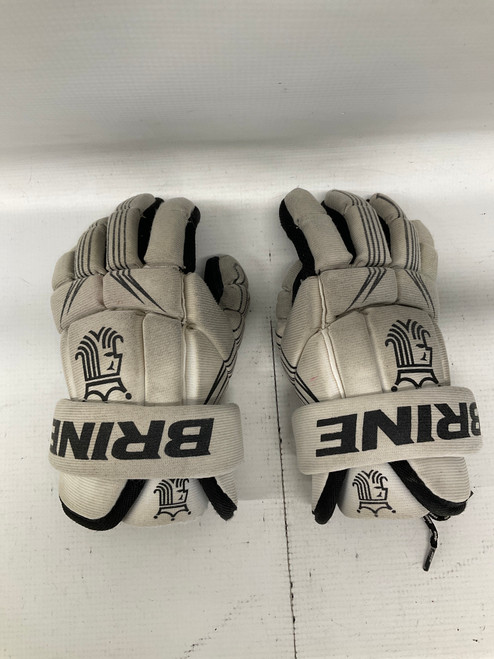 Vist Large View of Product Image Which is Used Brine GLOVES Lacrosse Gloves Junior White 9" 11836-S000029034